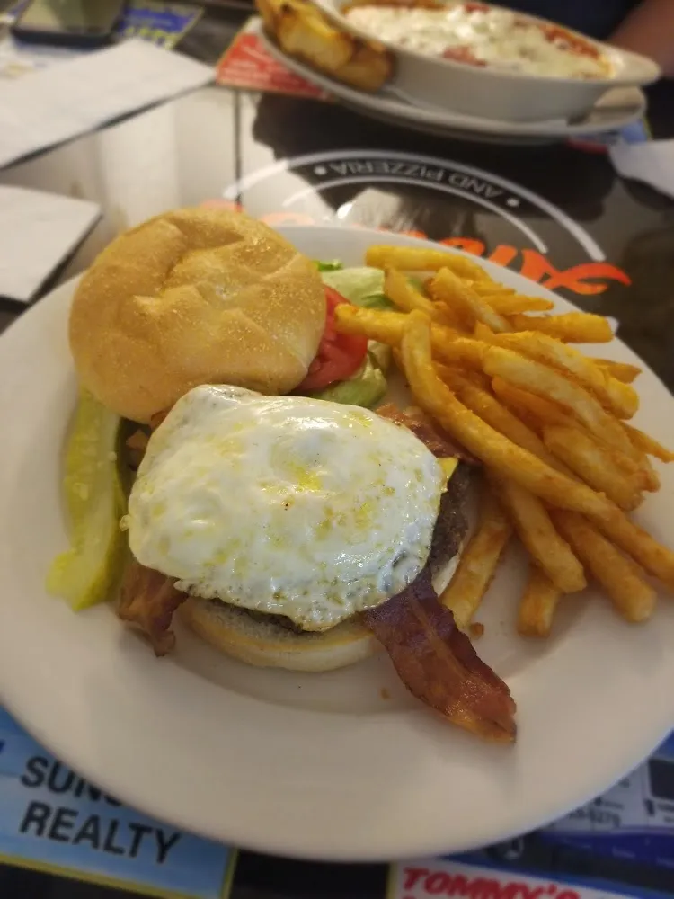 Bacon Cheese Burger with Egg